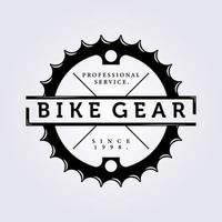 Fahrradgetriebe Kette Fahrrad Logo Symbol Symbol Label Zeichen Vektor Illustration Design, Vintage einfaches Logo