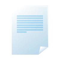 isoliertes Dokumentpapier-Vektordesign vektor