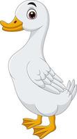 Cartoon-Ente isoliert auf weißem Hintergrund vektor