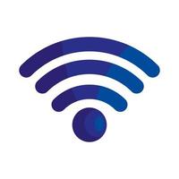 WLAN-Symbol, WLAN-Signalsymbol auf weißem Hintergrund vektor