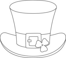 glücklicher st. Patricks Day Kobold Hut Färbung vektor