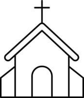 kirche christlicher umriss symbolvektor vektor