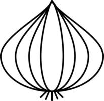 Zwiebel Gliederungssymbol Gemüsevektor vektor
