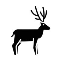 Hirsch Glyphe Symbol Tiervektor vektor