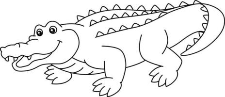 krokodil malseite isoliert für kinder vektor