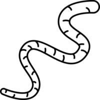 Regenwurm-Wurm-Umriss-Icon-Vektor vektor