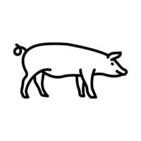 Schwein Umriss Symbol Tiervektor vektor
