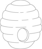 Bienenstock-Färbung isolierte Seite für Kinder vektor