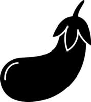 Auberginen-Glyphen-Symbol Gemüsevektor vektor