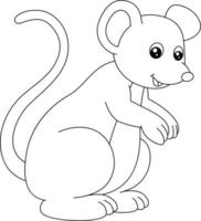 mus målarbok isolerad för barn vektor