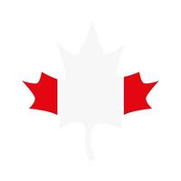 kanadensiska flaggan lönnlöv av happy canada day vektordesign vektor