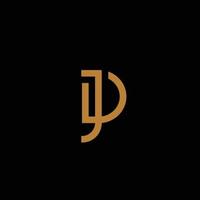 jd-bokstavens initiala logotyp är elegant och modern vektor