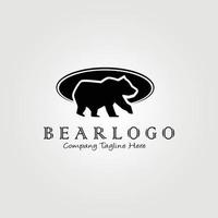 Bärenlogo, Grizzlybär, Wildtierlogo, Bärenvektorillustrationsdesign vektor