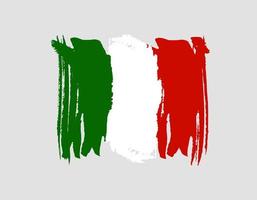 Italien europa land flagga vektor bakgrund ikon vattenfärg torr borste bläck textur illustration självständighetsdagen firande banderoll