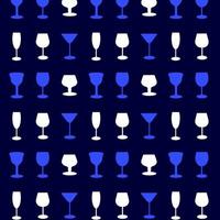 alkohol vinglas sömlösa mönster vektor form illustration blå tryck dryck bakgrund enkel form servett
