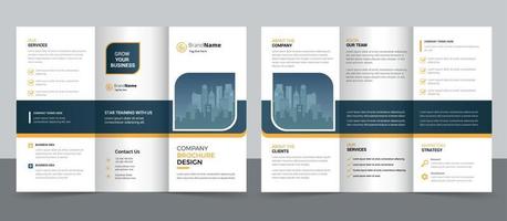 corporate business trifold broschyr malldesign. vektor