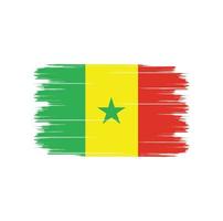 Senegal-Flagge-Pinsel vektor