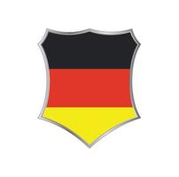 Tysklands flagga med silverram vektor
