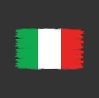 Italiens flagga med akvarell borste stil vektor