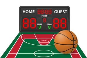 Basketball trägt digitale Anzeigetafel-Vektorillustration zur Schau vektor