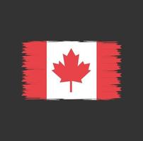flagge von kanada mit aquarellpinselstilvektor vektor