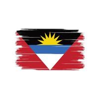 antigua och barbuda flaggborste vektor