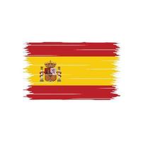 spaniens flagga borste vektor