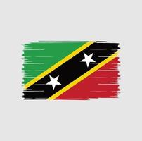 saint kitts och nevis flaggborste vektor