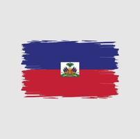 flagge von haiti mit aquarellpinselstil vektor