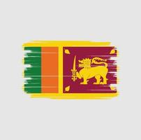 sri lanka flagge bürste vektor