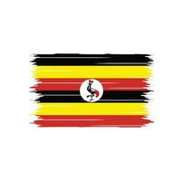 uganda flagge bürste vektor