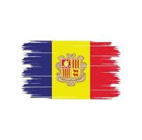 andorra flagge bürste vektor