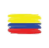kolumbien flagge bürste vektor
