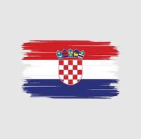 kroatien flagge bürste vektor