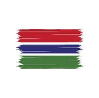 Gambia Flaggenpinsel vektor