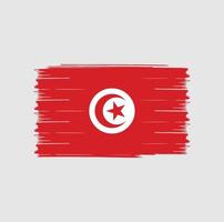 tunisiens flaggborste vektor