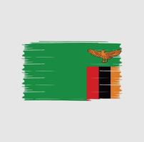 Sambia Flaggenpinsel vektor