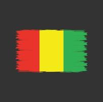 Guineas flagga med akvarell borste stil vektor