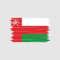 oman flagga borste vektor