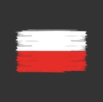 Polen Flagge Pinsel vektor