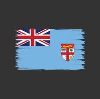 flagge von fidschi mit pinselstilvektor vektor