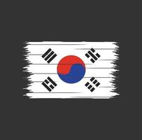 südkorea flagge bürste vektor