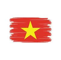 vietnam flagge bürste vektor