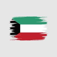 Kuwait flaggborste vektor