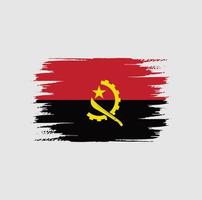 Angola Flaggenpinsel vektor