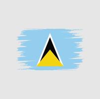 Bürste mit St. Lucia-Flagge vektor