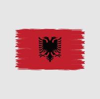 flagge von albanien mit aquarellpinselstilvektor vektor