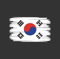 südkorea flagge bürste vektor