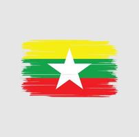 Flagge von Myanmar vektor