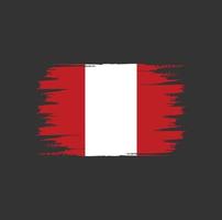 Peru Flagge Pinsel vektor